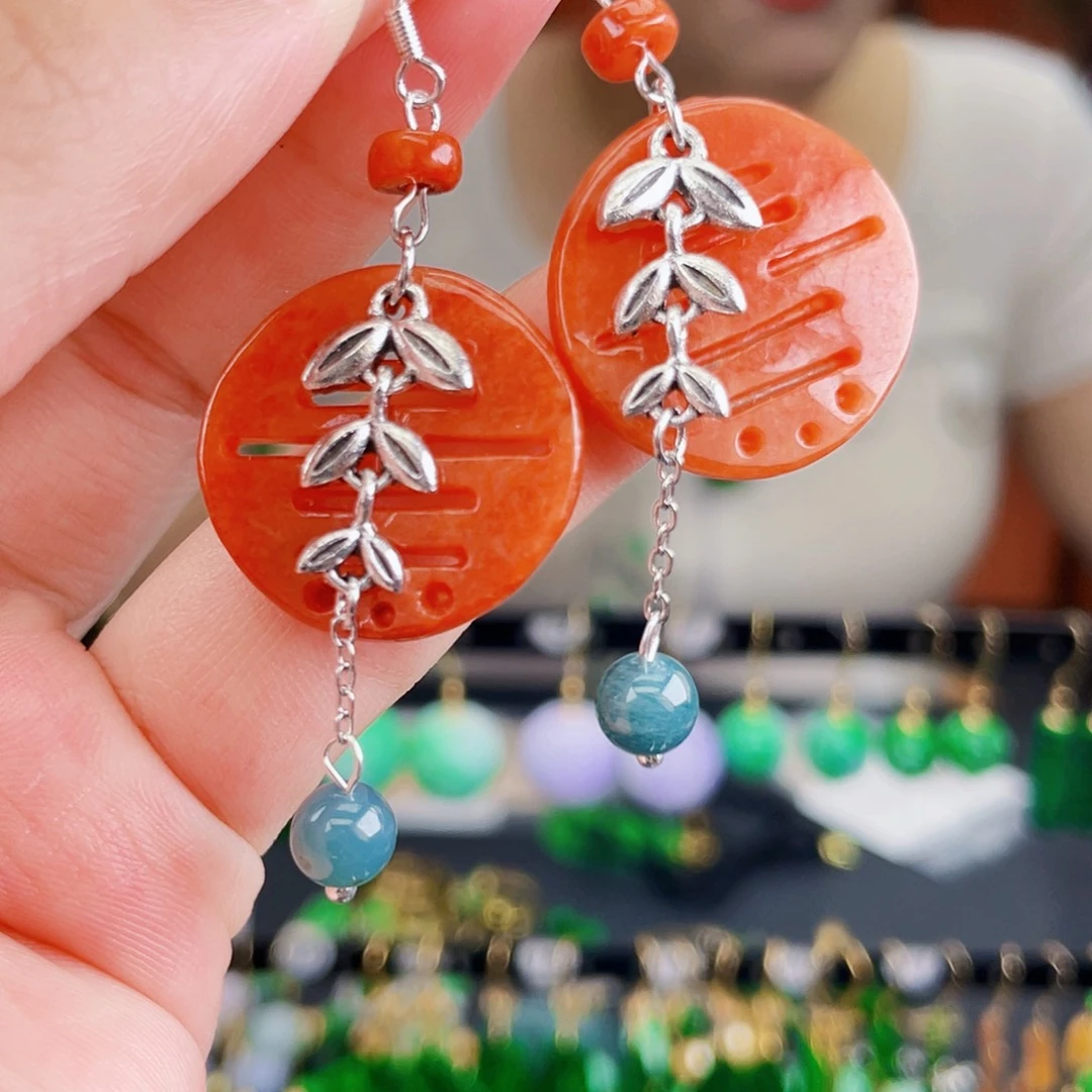 翡翠未镶嵌耳饰饰品