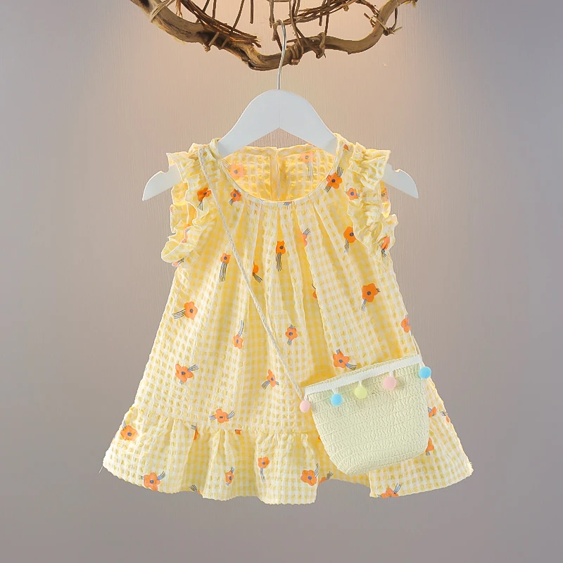 女童连衣裙夏装2025新款儿童洋气公主裙小女孩无袖背心裙子童装