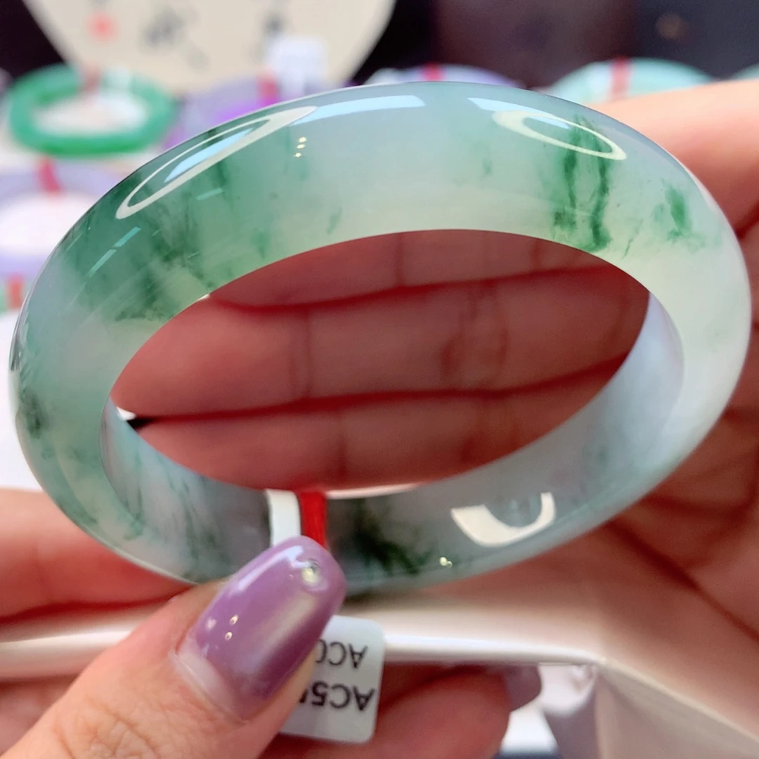 翡翠手镯未镶嵌正圈35号66