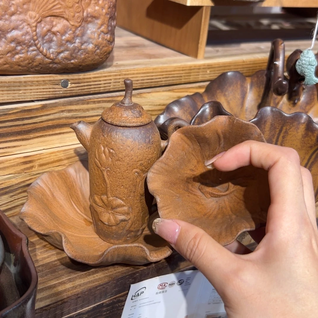 裸烧老岩泥原矿茶具