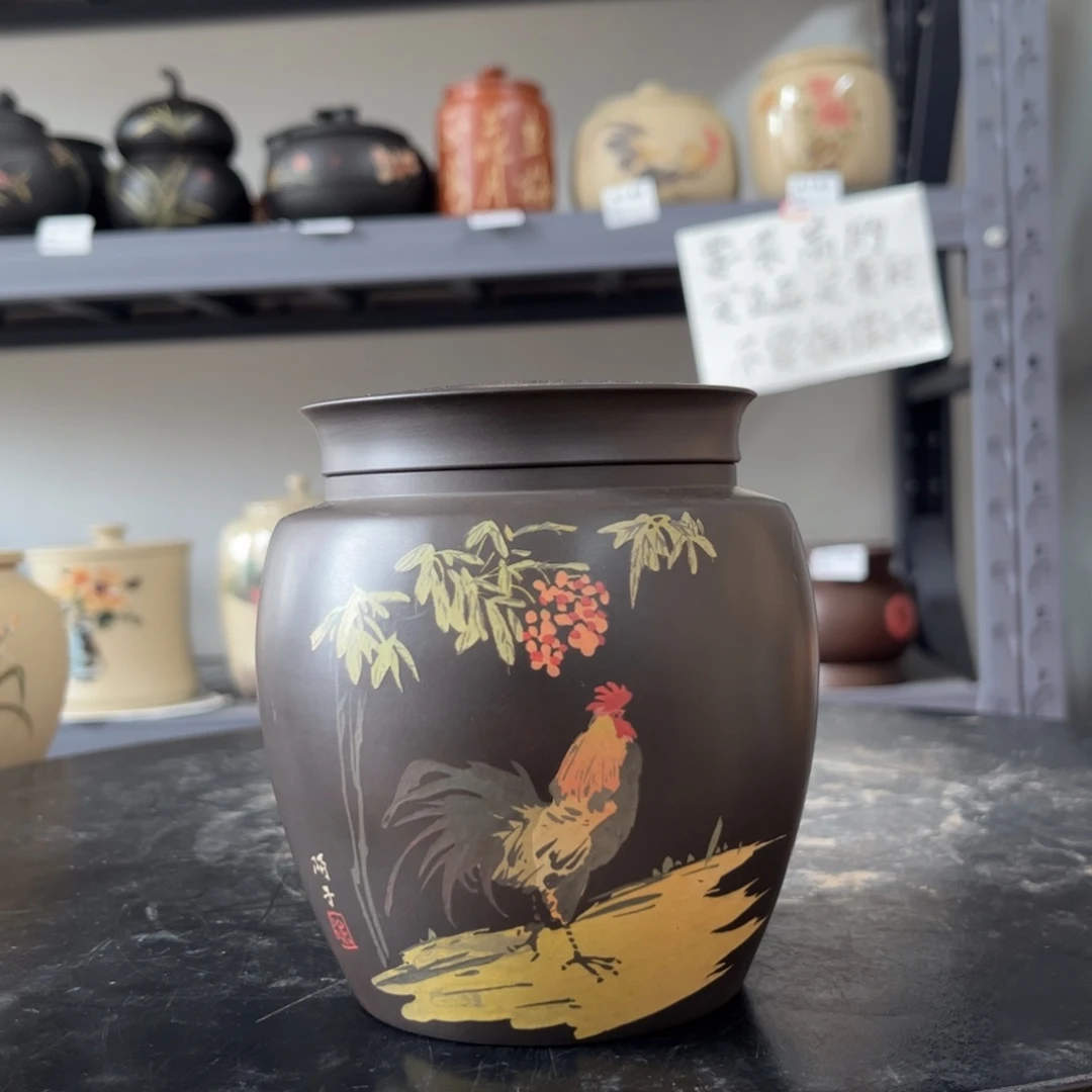 红泥哑光存茶罐醒茶罐78