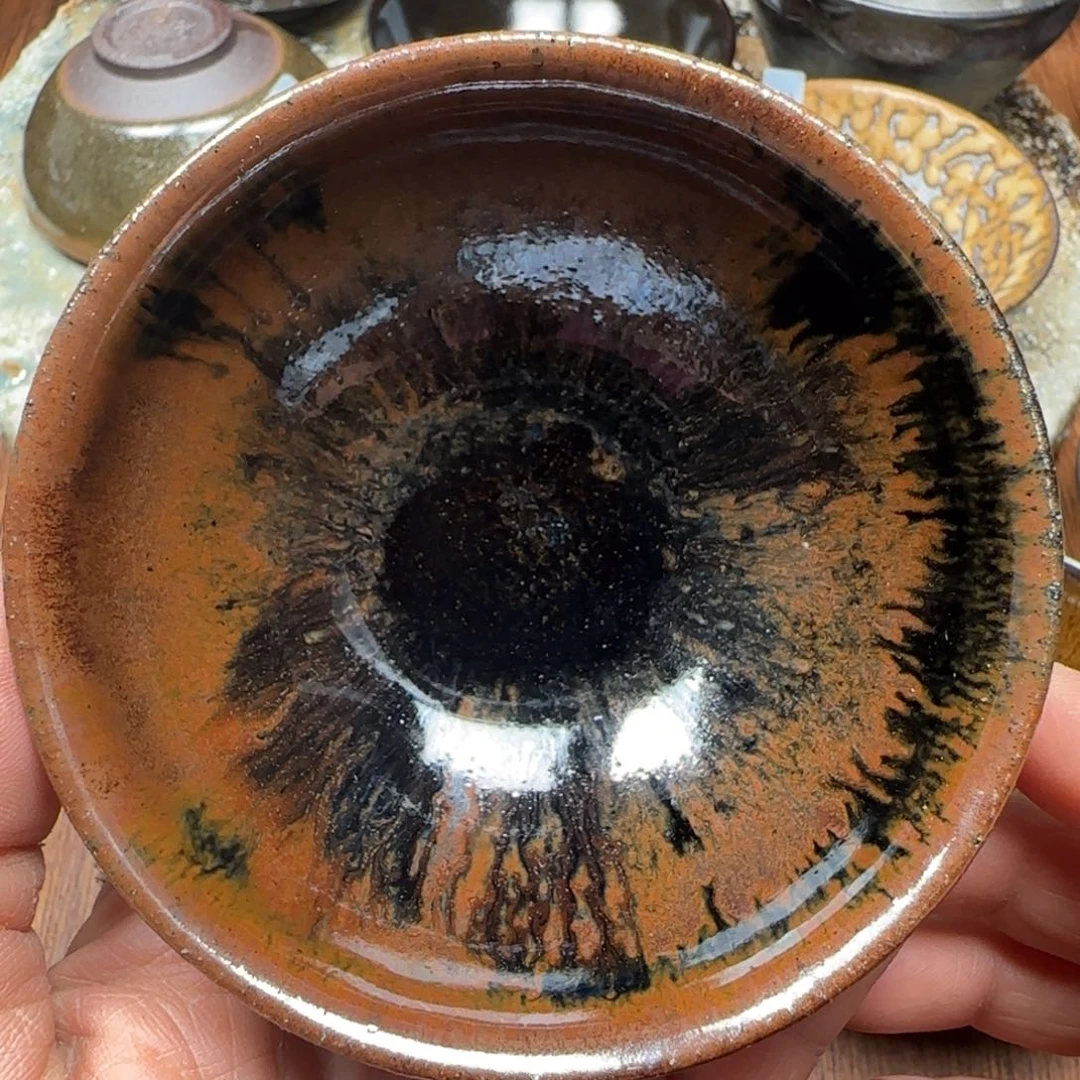 柴烧建盏茶盏茶杯937