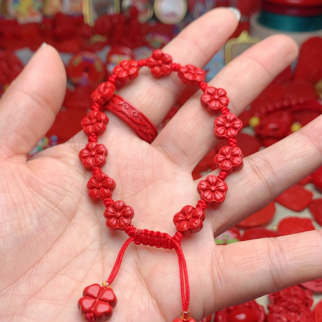 天然辰砂工艺品朱砂手串