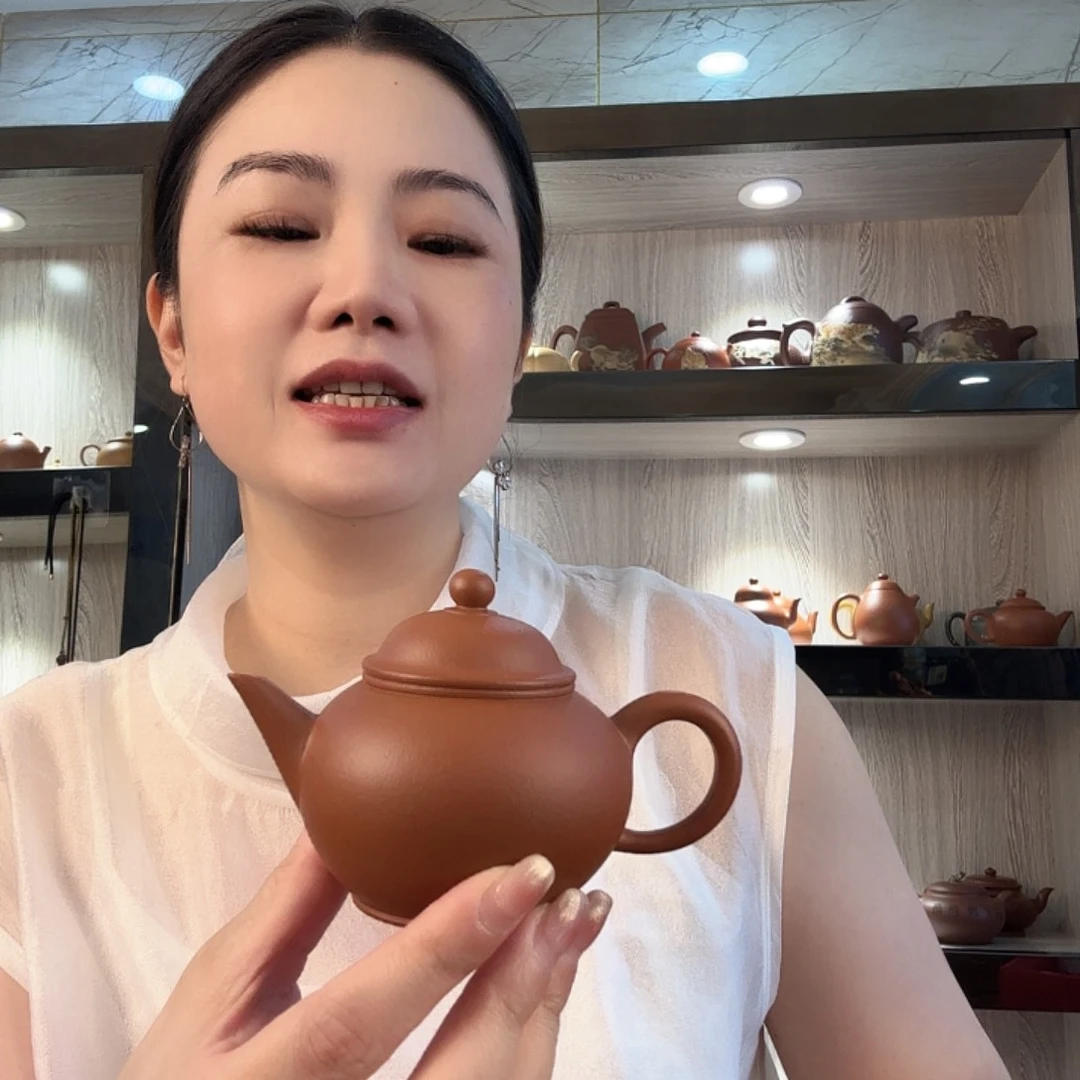谷***兴茶壶朱泥朱泥水平壶容量135cc