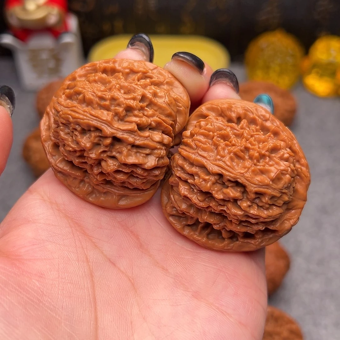 把件文玩核桃毕业精品精配南疆石44全品绝配