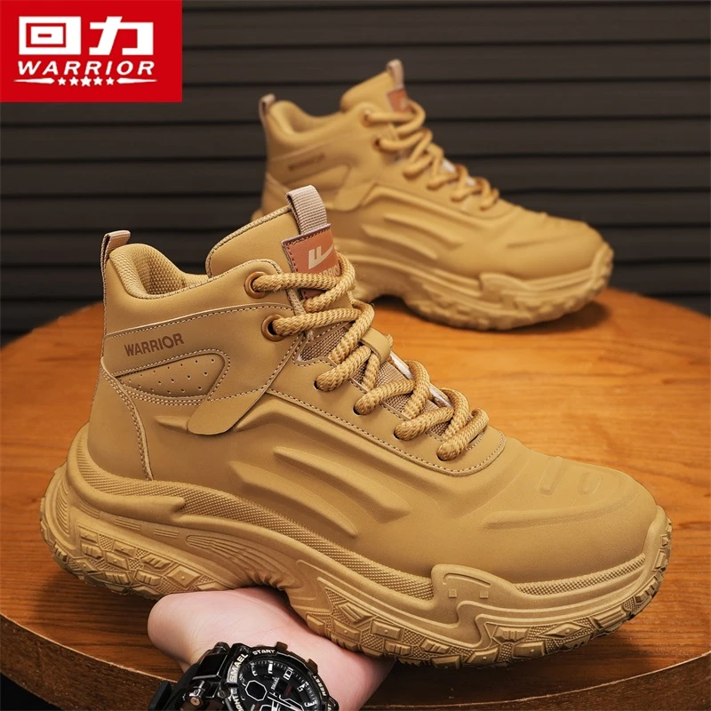 回力马丁靴男款2026冬季新款高帮运动防滑登山鞋男户外休闲工装靴