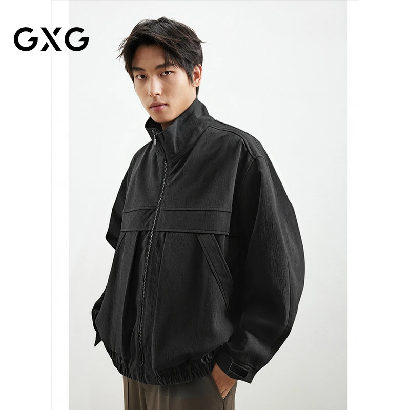 【新品】GXG男装25春秋新款季休闲哈灵顿夹克立领外套男#G25D211022