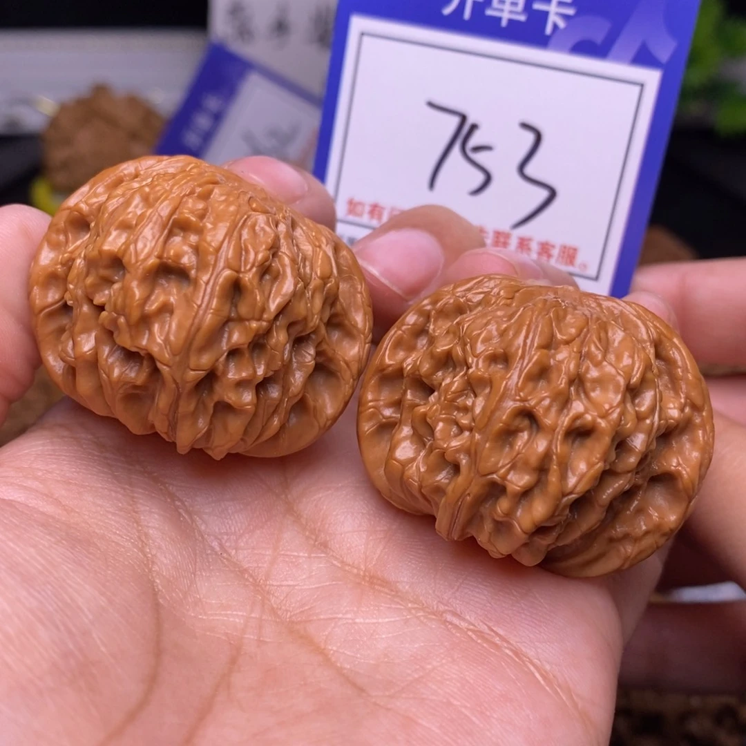 文玩核桃把件39全品磨盘狮子头753