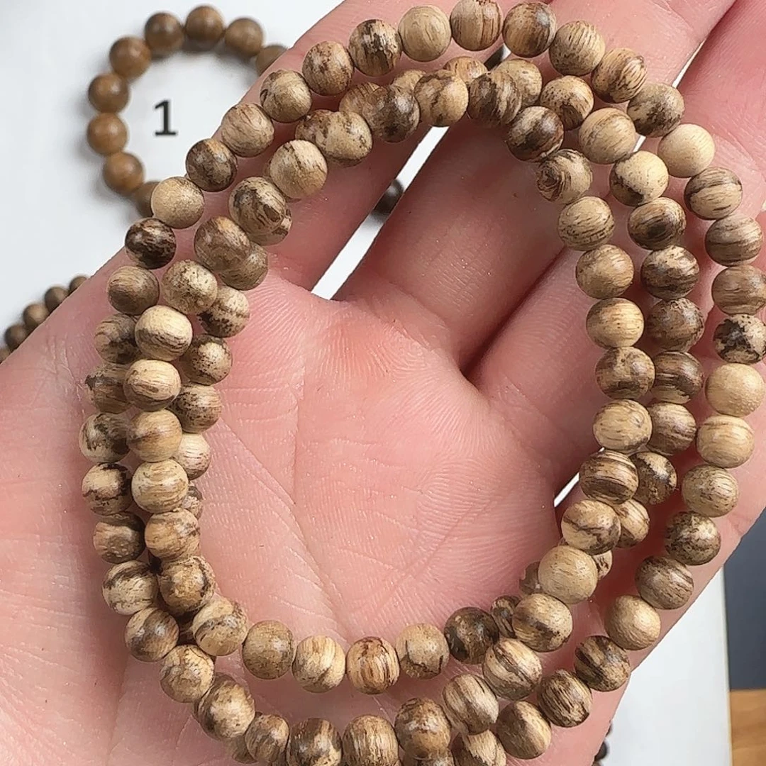 手串沉香05虎斑纹达拉干沉香手串