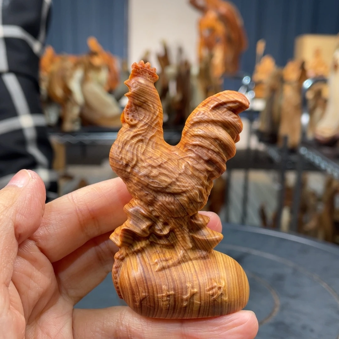 柏木（崖柏）手把件公鸡