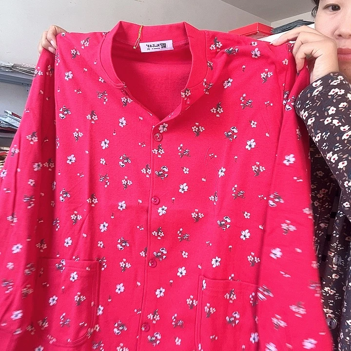 三醋酯纤维130宽松妈妈纯棉质开衫