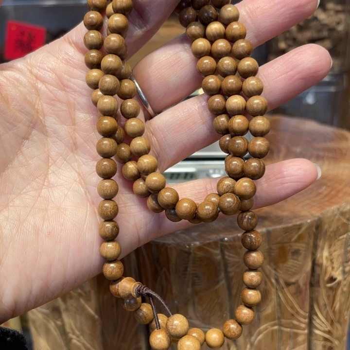檀香木手串/手链山**舍老山檀香0.6多圈焦糖