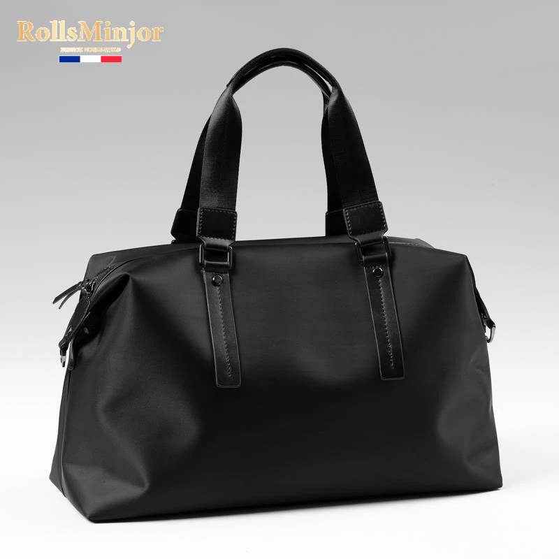 劳斯名爵帆布旅行包男手提包短途出差旅游大容外出便携防水袋子