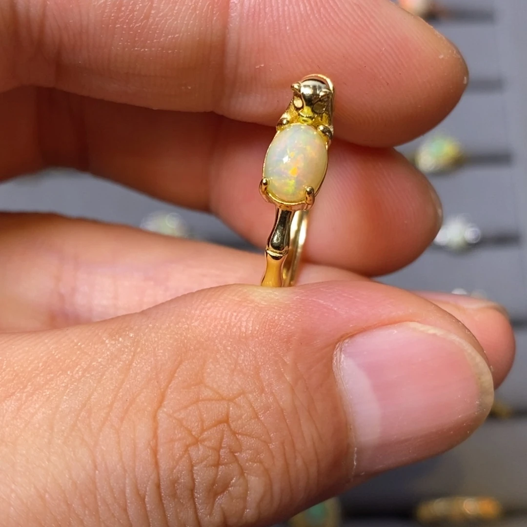 银S925镶嵌欧泊戒指67