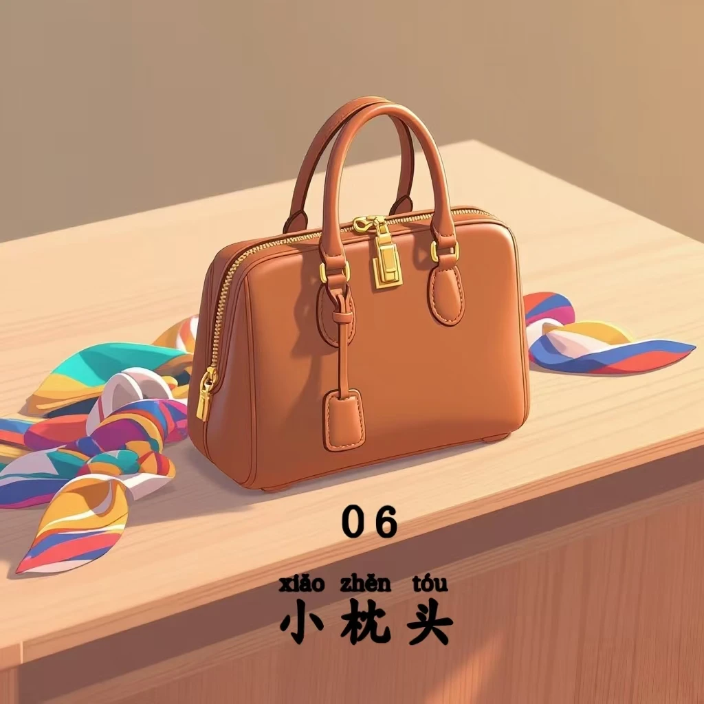 06小枕头包>>手工打造真皮女士百搭新款挎拎两用复古皮包