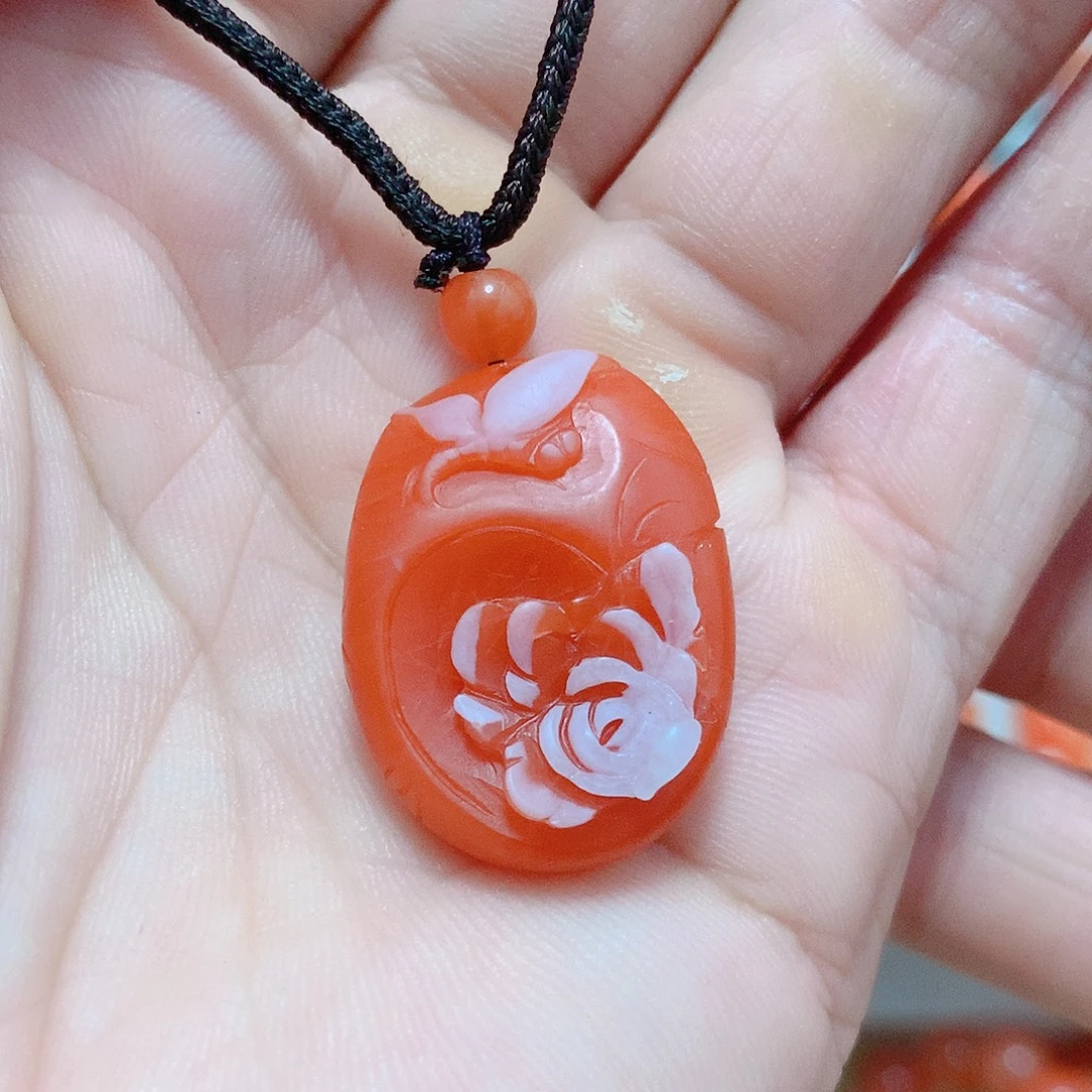 南红玛瑙未镶嵌吊坠(不含链)