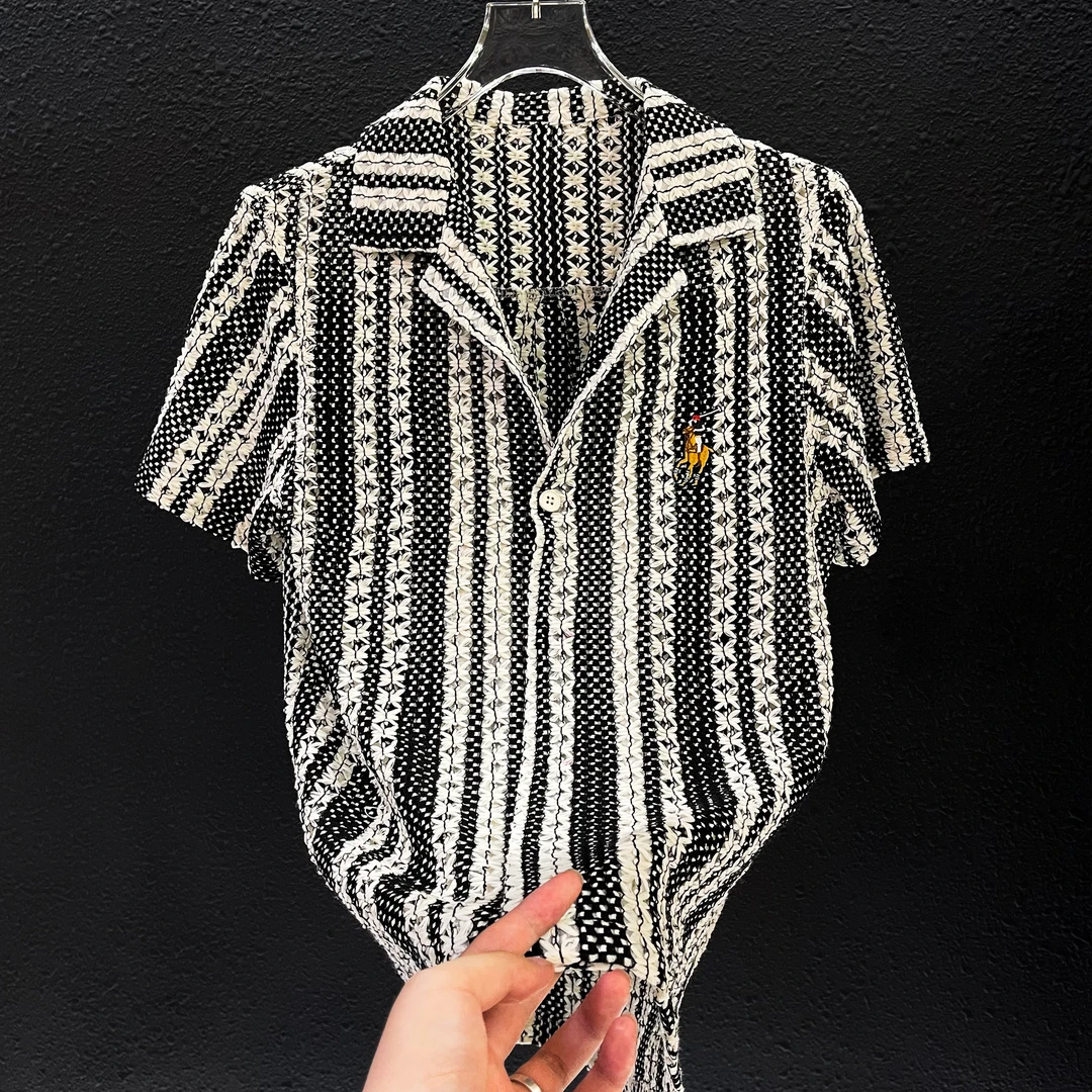 冰感polo衫镂空短袖夏季外穿男女款薄衬衫P020