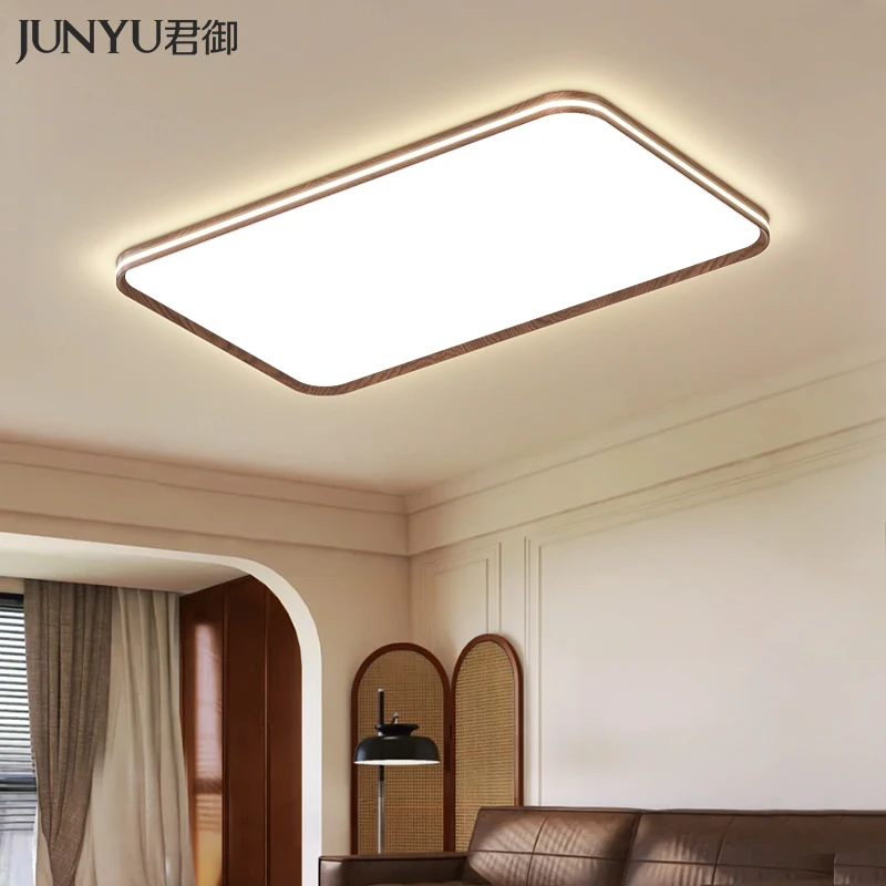 高档大气中古风平板吸顶灯客厅灯简约主灯卧室中山灯具全屋套餐