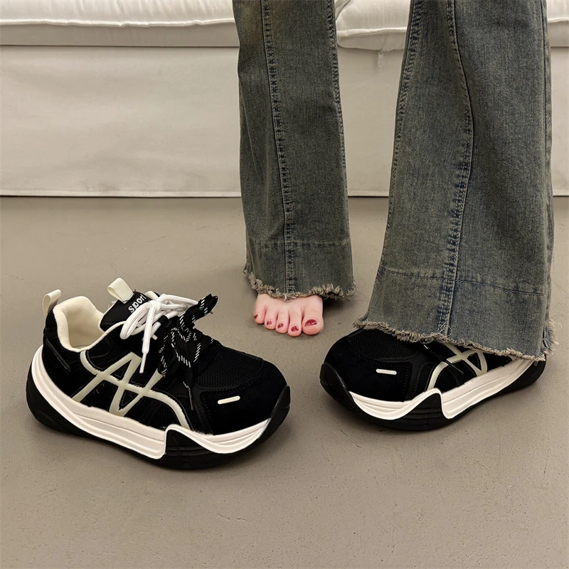超火爆款巨好看徳训鞋女厚底不累脚2025新款秋季百搭运动休闲女鞋