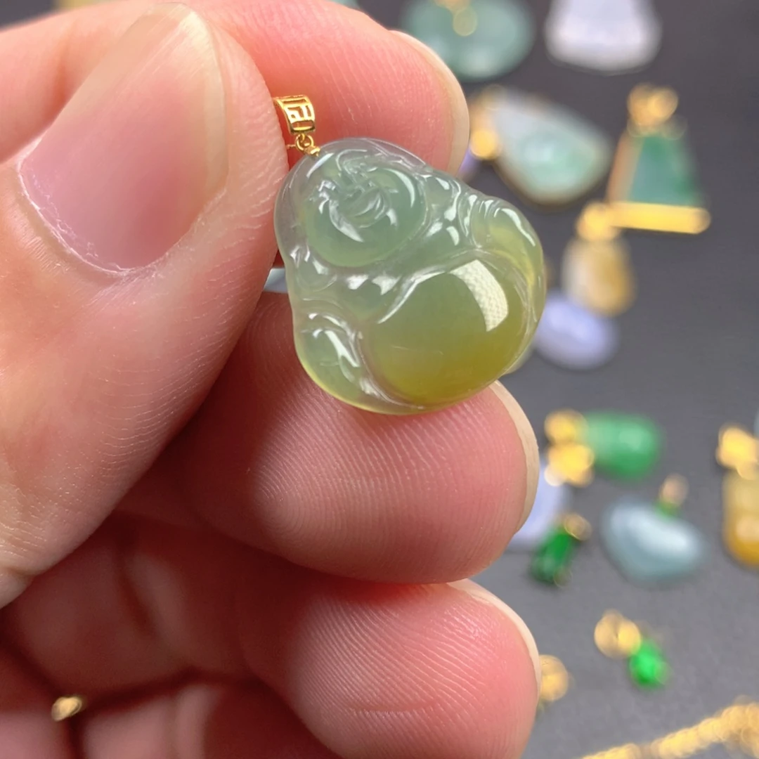 【闪购商品】颈饰18K金镶嵌翡翠翡翠