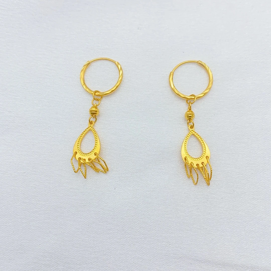 足金999精品5G工艺时尚气质百搭耳饰2.51克