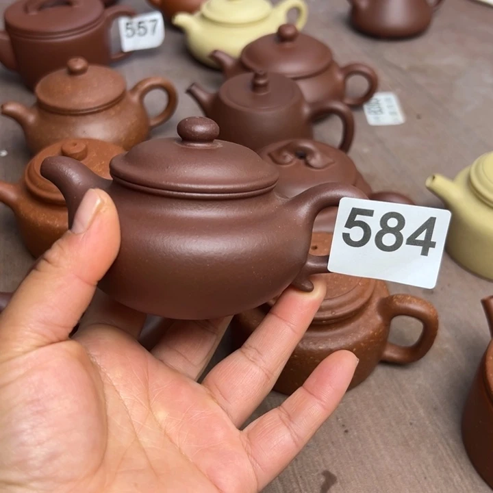 紫砂茶壶底槽清半手工160cc瑕疵