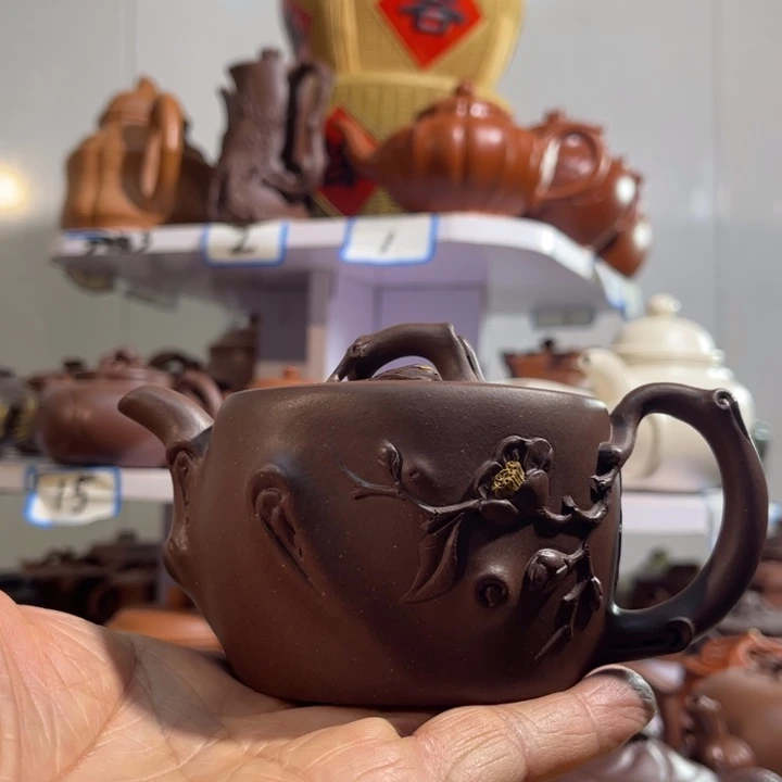 夜***猫紫砂茶壶我们的一生也没有