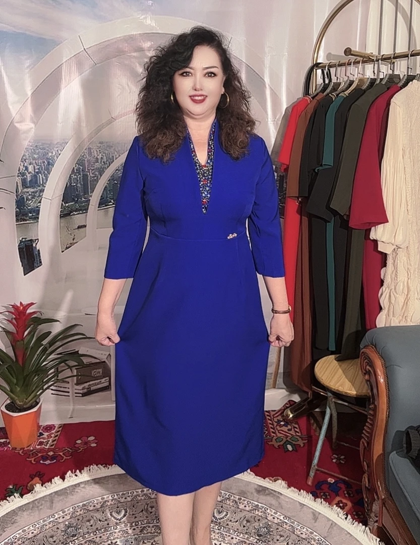 新款女士时尚网红长袖连衣裙