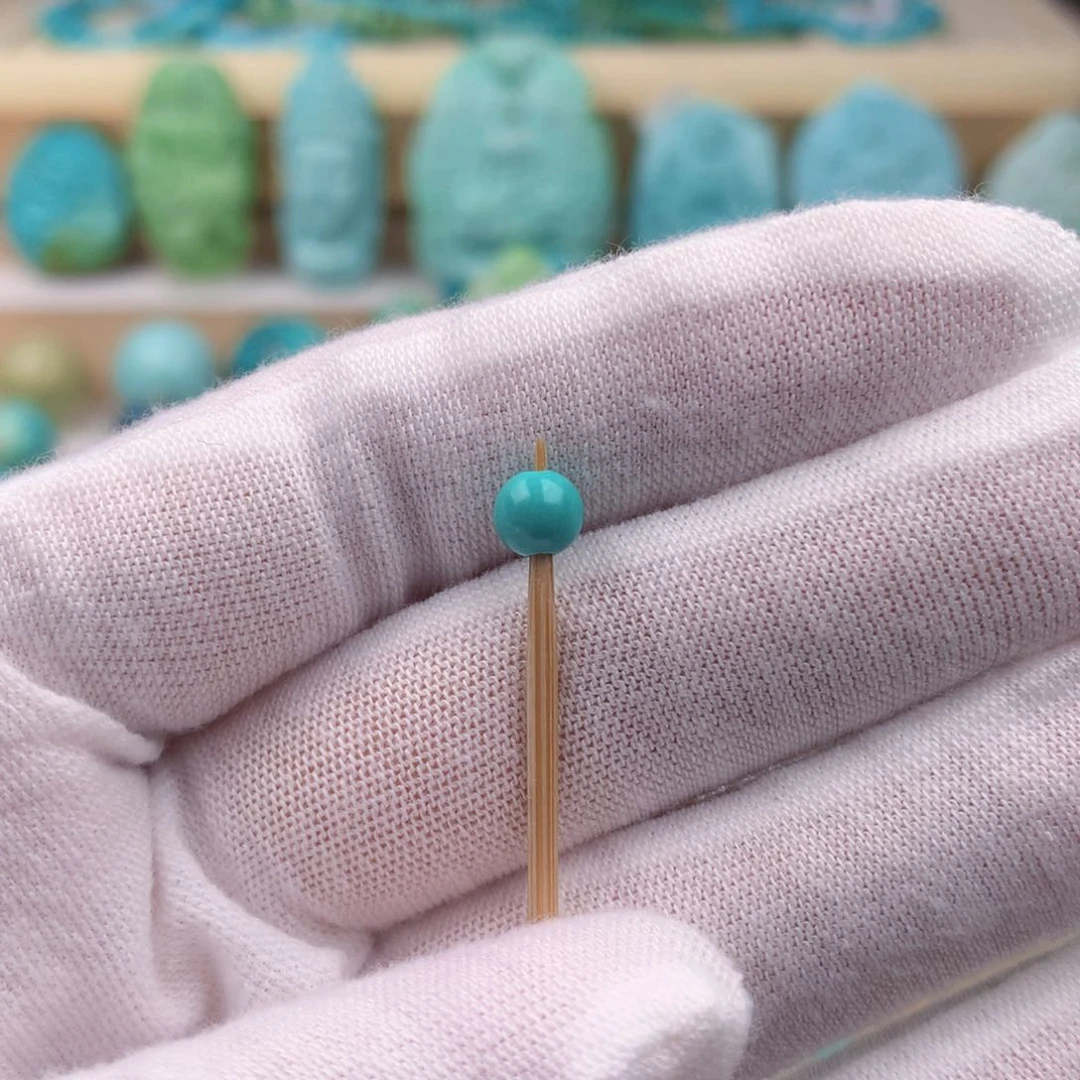 未镶嵌绿松石珠宝奇石5.1mm