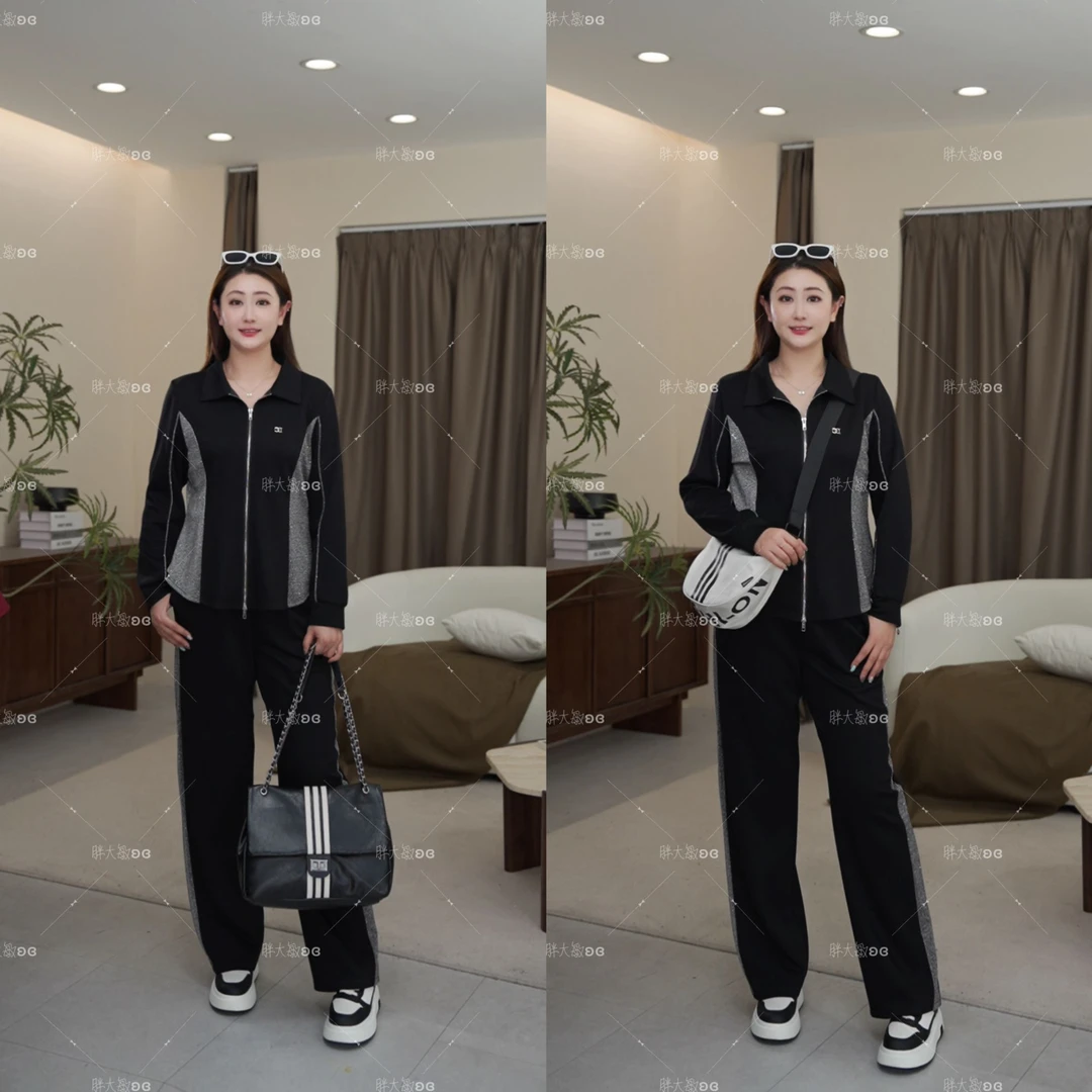 【秋款上新】PDM22544+22545秋季新款时尚洋气显瘦休闲大码女装套装