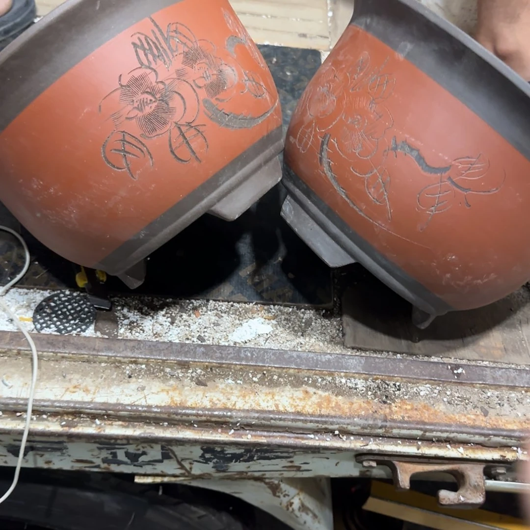 紫砂花盆口径23.14口径