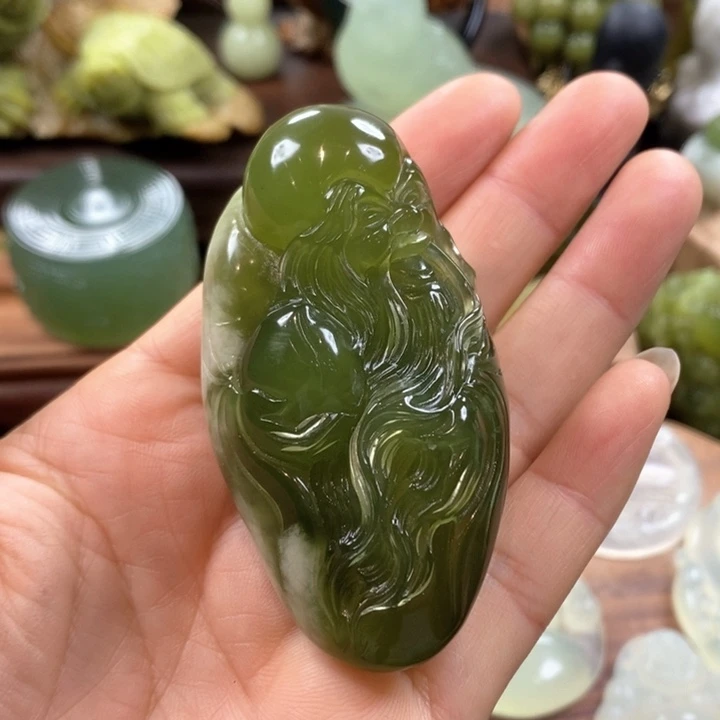 蛇纹石玉未镶嵌手把