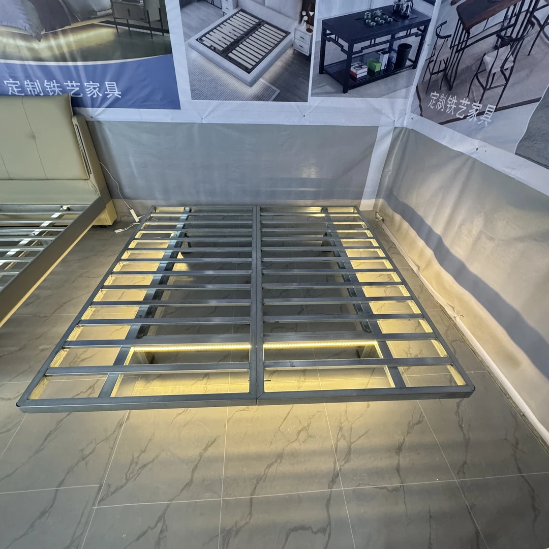 百瑞铁艺网红悬浮床来啦，简约轻奢落地主卧酒店别墅创意家用极简