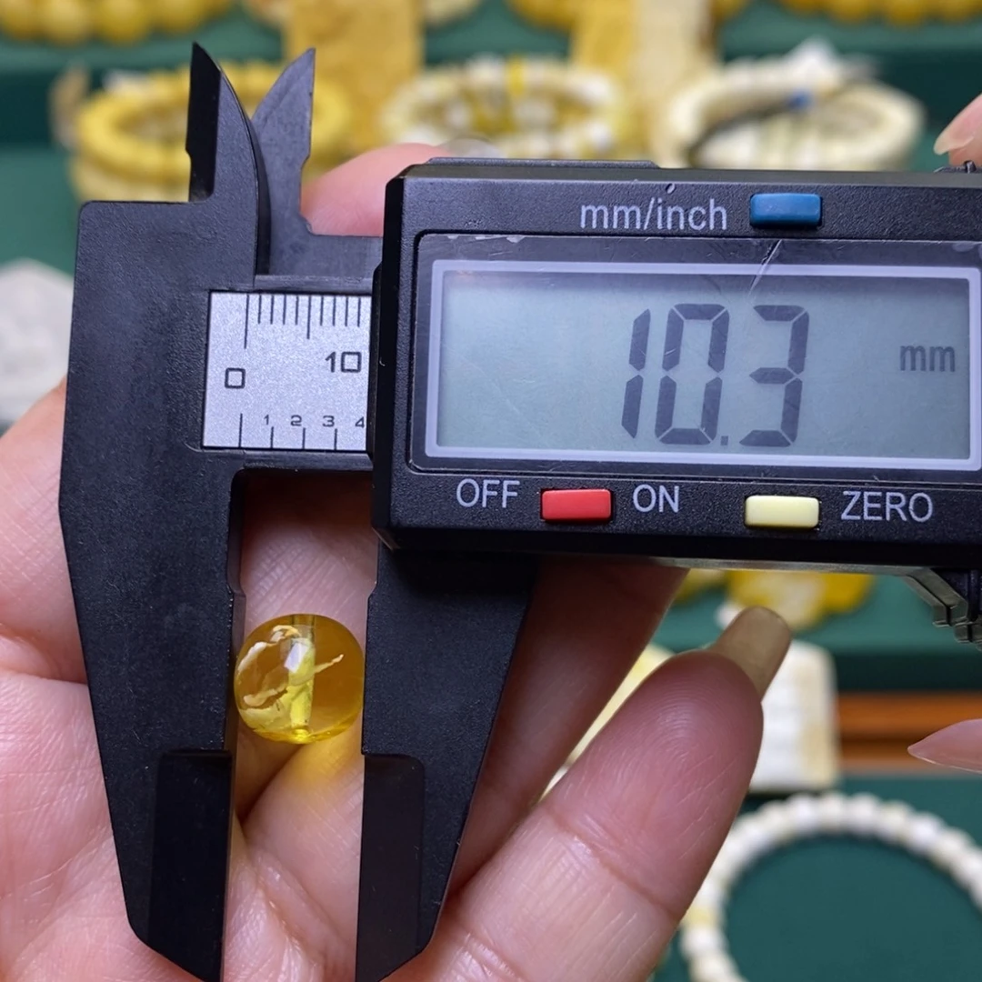 蜜蜡未镶嵌裸石单珠