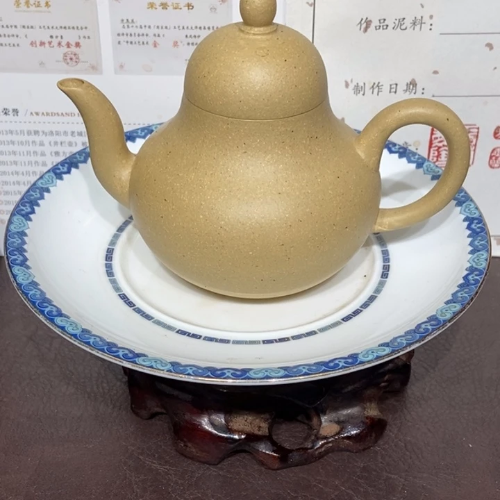 茶壶紫砂全手本绿容量220