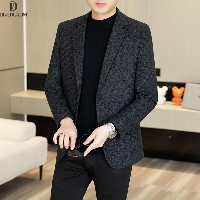 男士西装外套韩版修身休闲商务男装上衣2025新款感免烫小西服