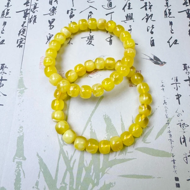 西亚珠宝ZJJ100蜜蜡白花蜡老型珠卡7➕手链多样性发货