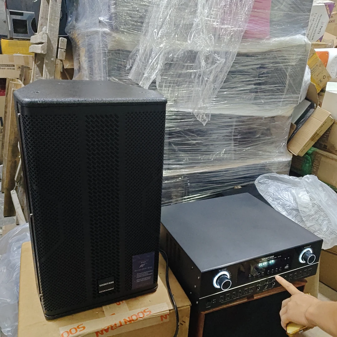 准新品  松川国际10寸三分频＋功放机额定600瓦➕金属话筒一对