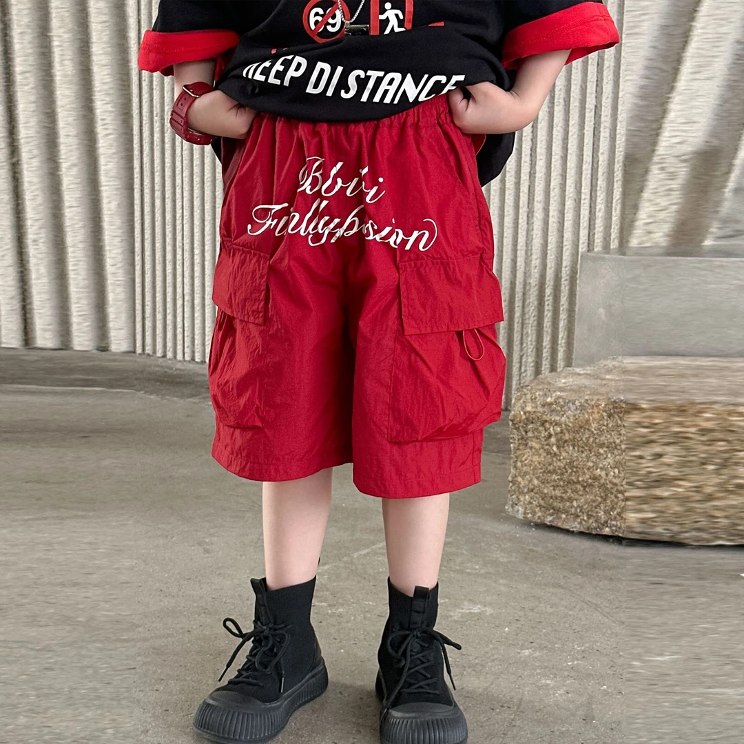 A.MU2025【希冀】男童夏季工装短裤中小儿童韩版五分裤中裤宽松男孩