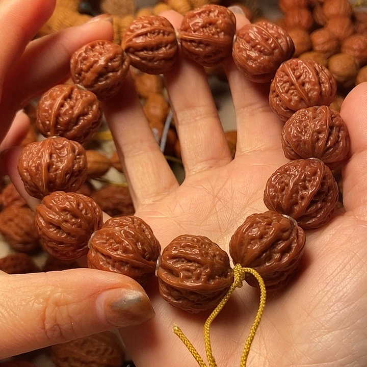 文玩核桃手串火焰八棱
