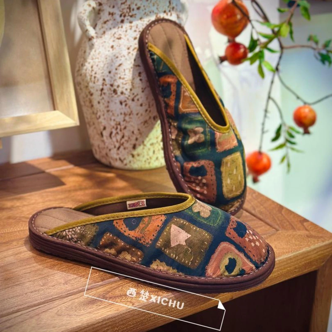 西楚【田园拖鞋】中国风国潮透气舒适养脚纯手工千层底布鞋民族风