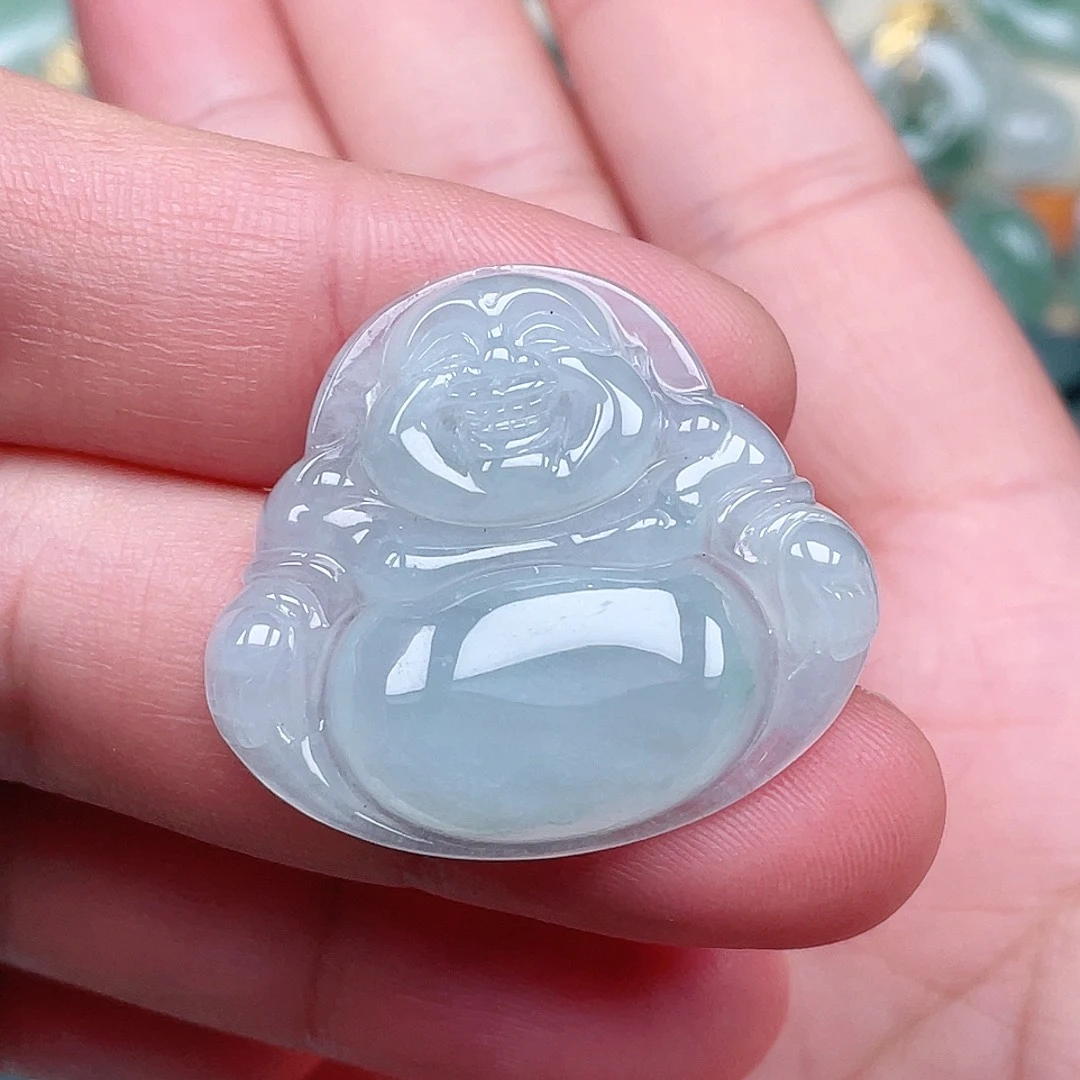 翡翠未镶嵌颈饰佛公