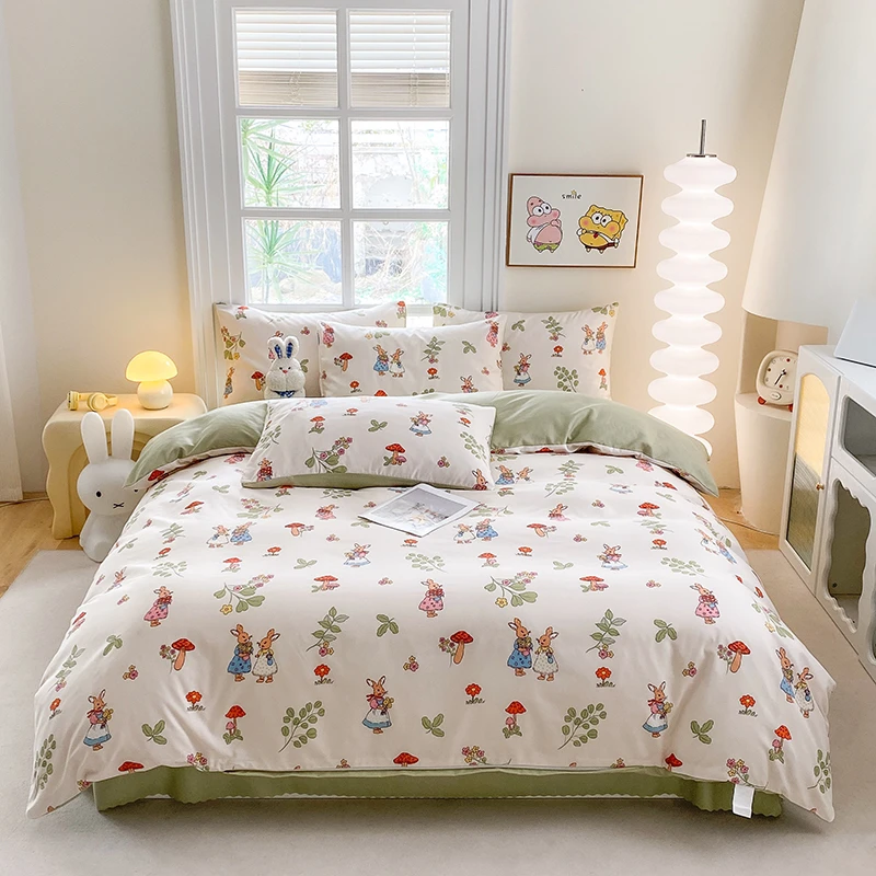 【新款升级超柔】柔软亲肤四件套床单被套三件套清新可爱宿舍家用