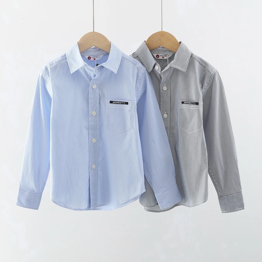 肉肉家-【春季印花衬衫】儿童亲肤舒适Polo领衬衣