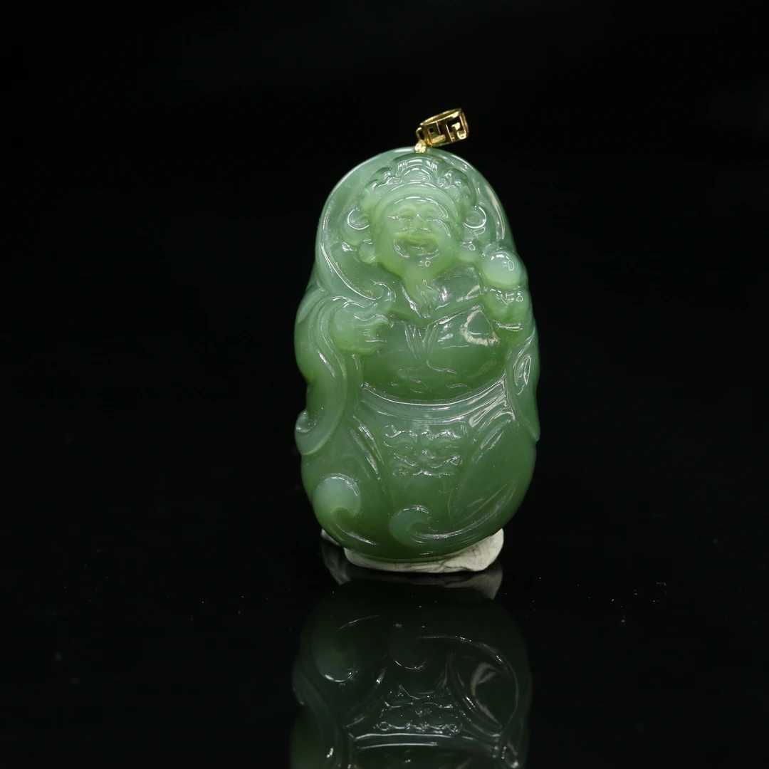 5和田玉碧玉吊坠/300099保利厦门拍卖