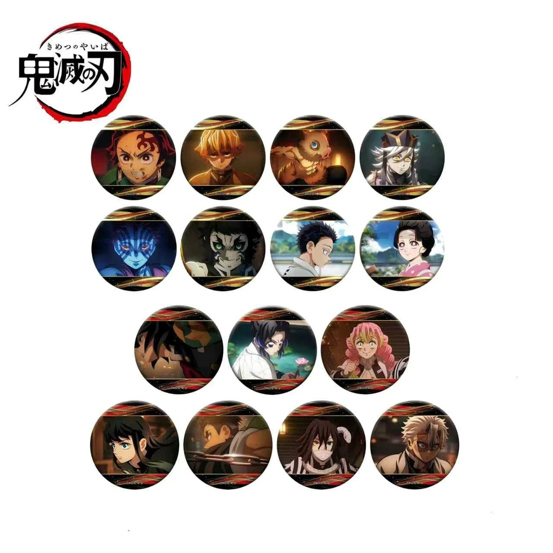 《鬼灭之刃》库库吃同人二创马口铁徽章盲盒(K代拆)