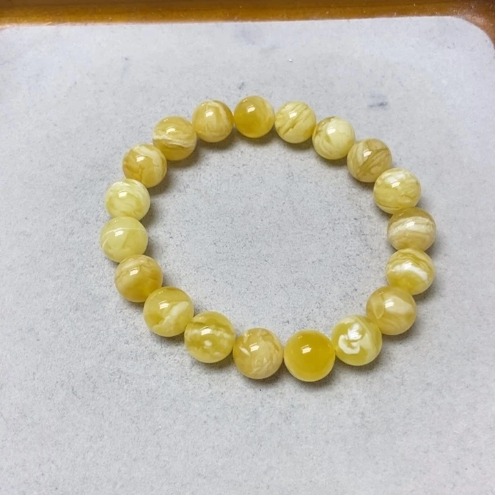 蜜蜡未镶嵌裸石手串