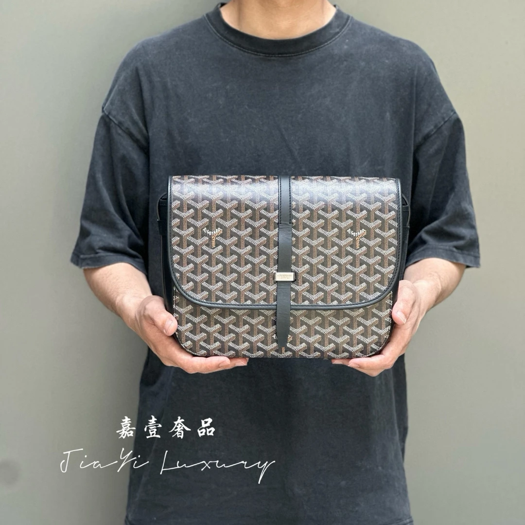 全新未使用 Gaoy/戈雅 7328 戈雅黑色邮差包