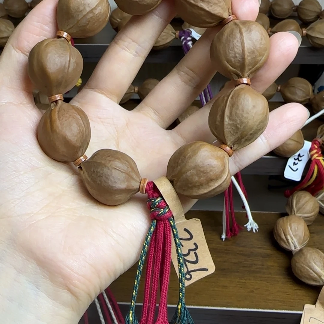 花***树橄榄核手串梅林铁核三花鲨鱼背2326