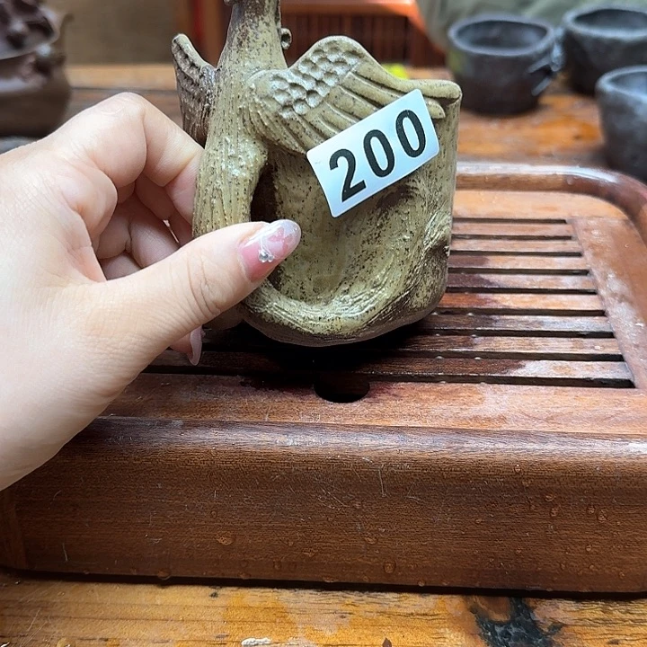 纯手工制作粗陶茶具